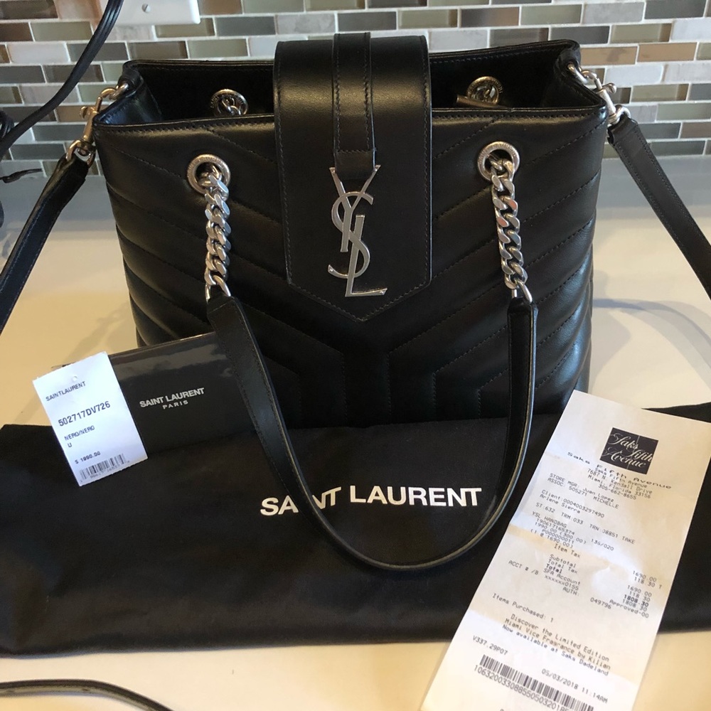 Yves Saint Laurent YSL "Loulou" Calf Leather Tote